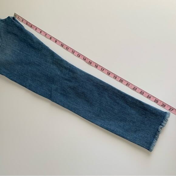 Loft Painted Floral Modern Skinny Frayed Hemline Jeans Size 2 / 26 - Picture 9 of 11